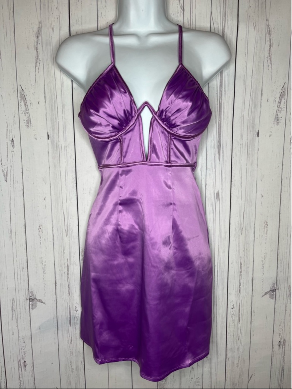 Sky To Moon Women’s Purple Corset Style Mini Dress Size Medium Party Cocktail